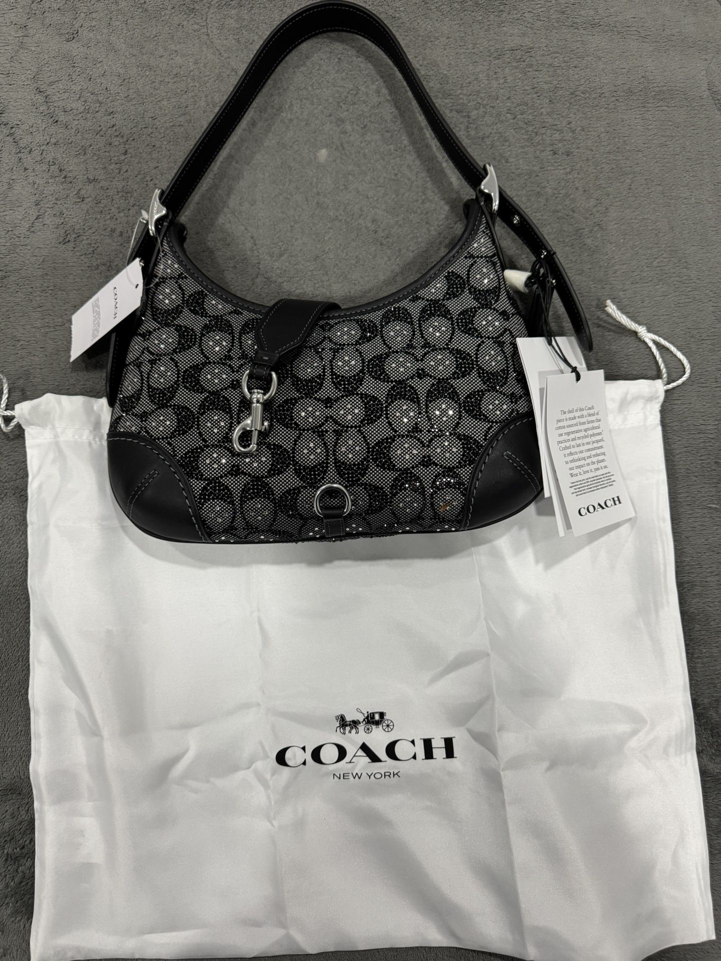 Coach Crystal Signature Hamptons Hobo Bag