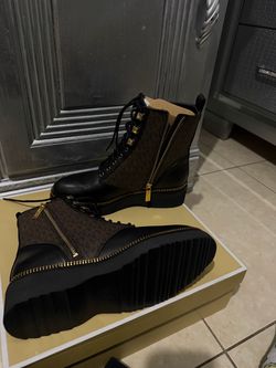 Michael Kors Booties with Gold Zipper Detail