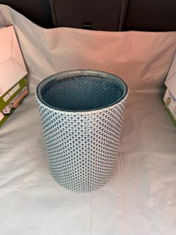 Blue Textured Ceramic Planter / Vase