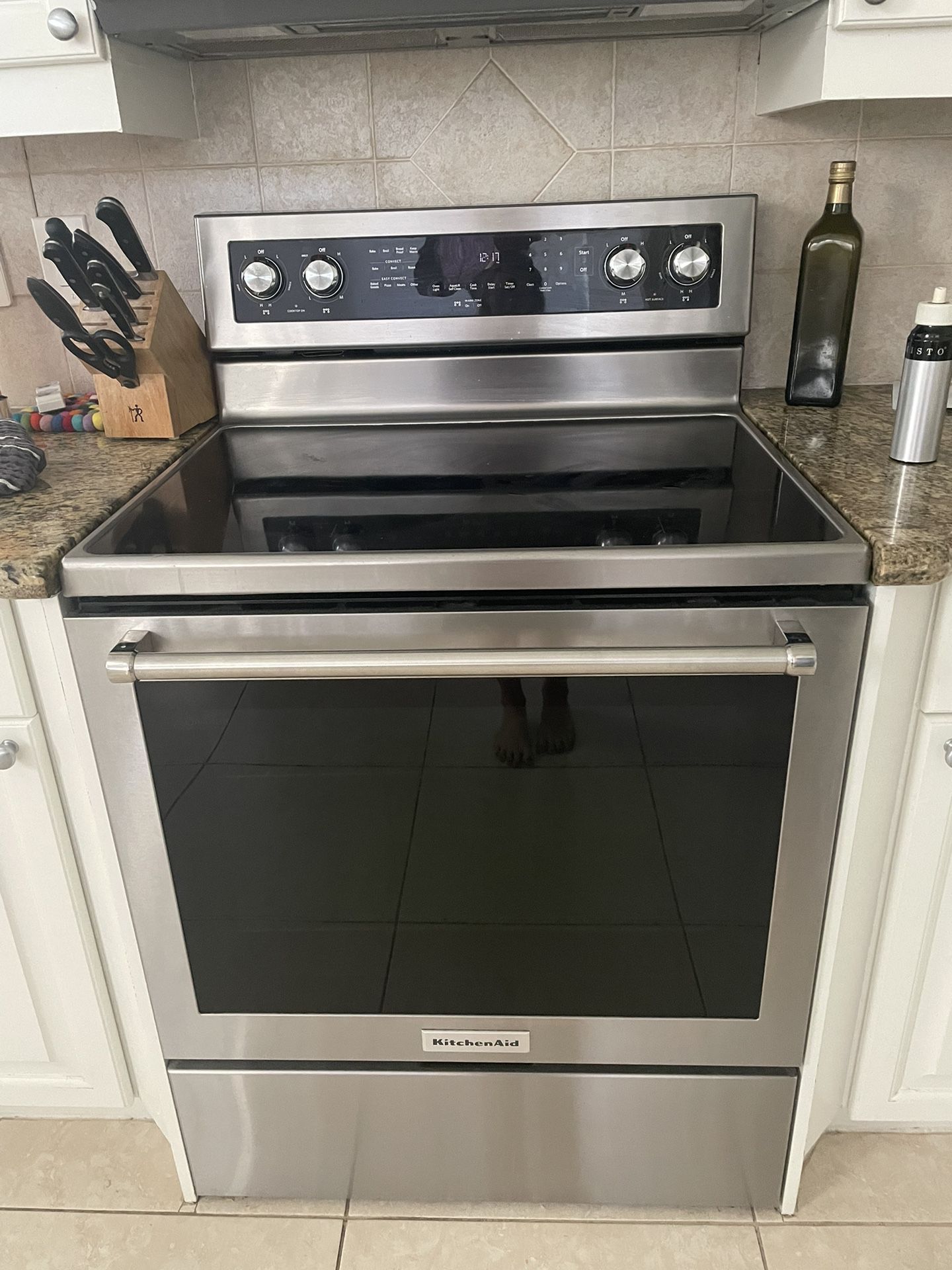 Kitchenaid 30-Inch 5-Element Electric Convection Oven And Stovetop/range