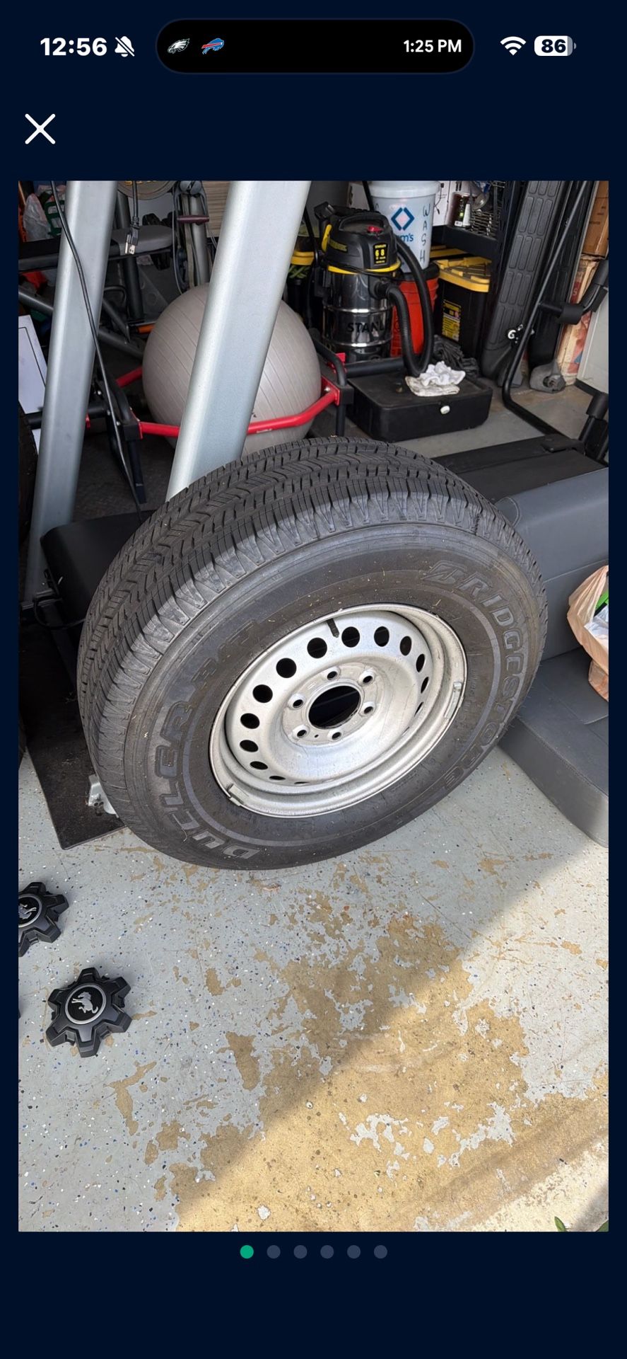 255/70/ R16 Bridgestone Dueler tires with 6 lug pattern 16 inch rims.