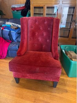 Two red velvet structure. Chairs