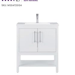 White Vanity Cabinet No Top