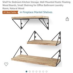 Floating Shelves for Living Room Kid's Room Decor, Wall Shelf for Bedroom Kitchen Storage, Wall Mounted Rustic Float 