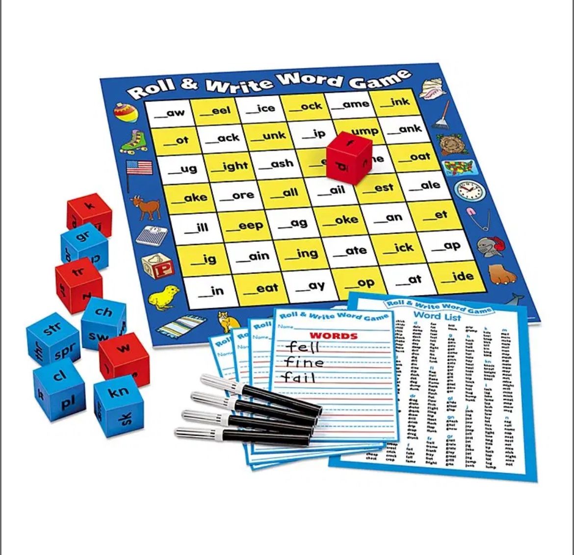 Lakeshore Roll & Write Word Game