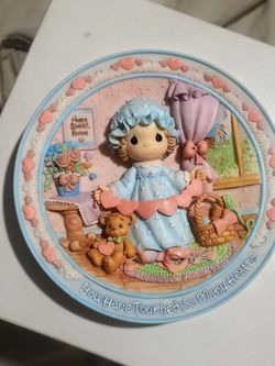 Precious Moments 3D Sculpted Plate "You Have Touched So Many Hearts" (1995)