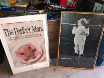 Two framed art pictures