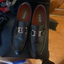 leather stacy adam’s dress shoes size 8.5 men’s