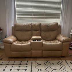 Reclining Leather Couch 