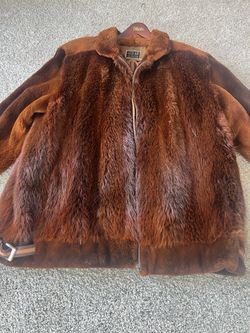Real fur bear coat XL