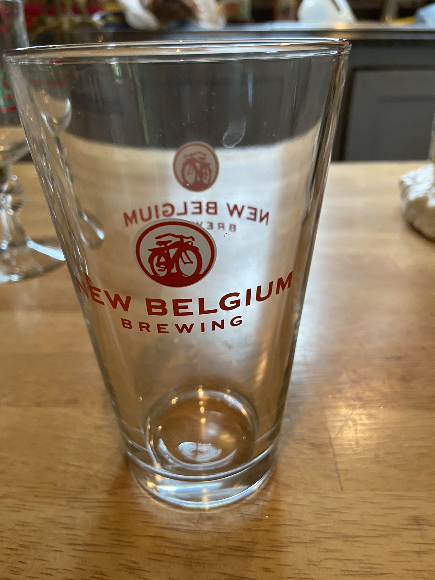 New Belgium Brewing company beer glass