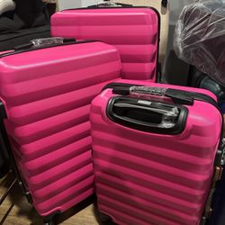 Hot Pink Luggage Set