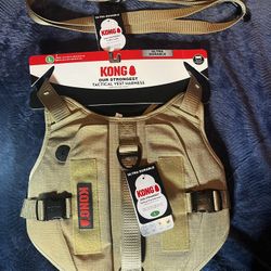 Large Kong Tactical Harness And Leash Combo