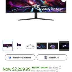 Ultra wide Samsung Odyssey G9 57” 