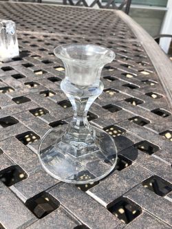 Glass candle stick holder