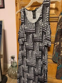 Geometric Cold Shoulder Sundress