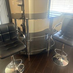 3 tier bar and stools/ treadmill