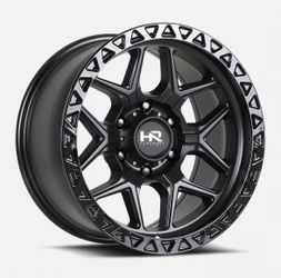 17″ HARDROCK WHEELS H107 MATTE BLACK OFF-ROAD RIMS