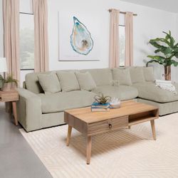 Upholstered Reversible Chaise Sectional- Shop Now Pay Later $49 Down 