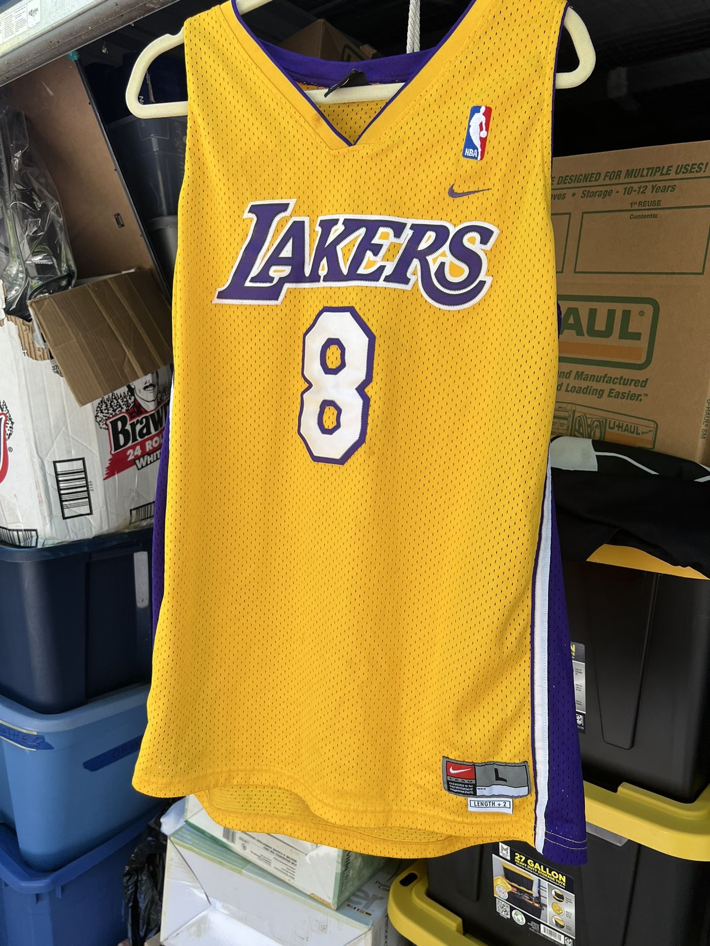 LA Lakers NBA Champion Kobe Bryant #8 Los Angeles Jersey Vintage Size LARGE