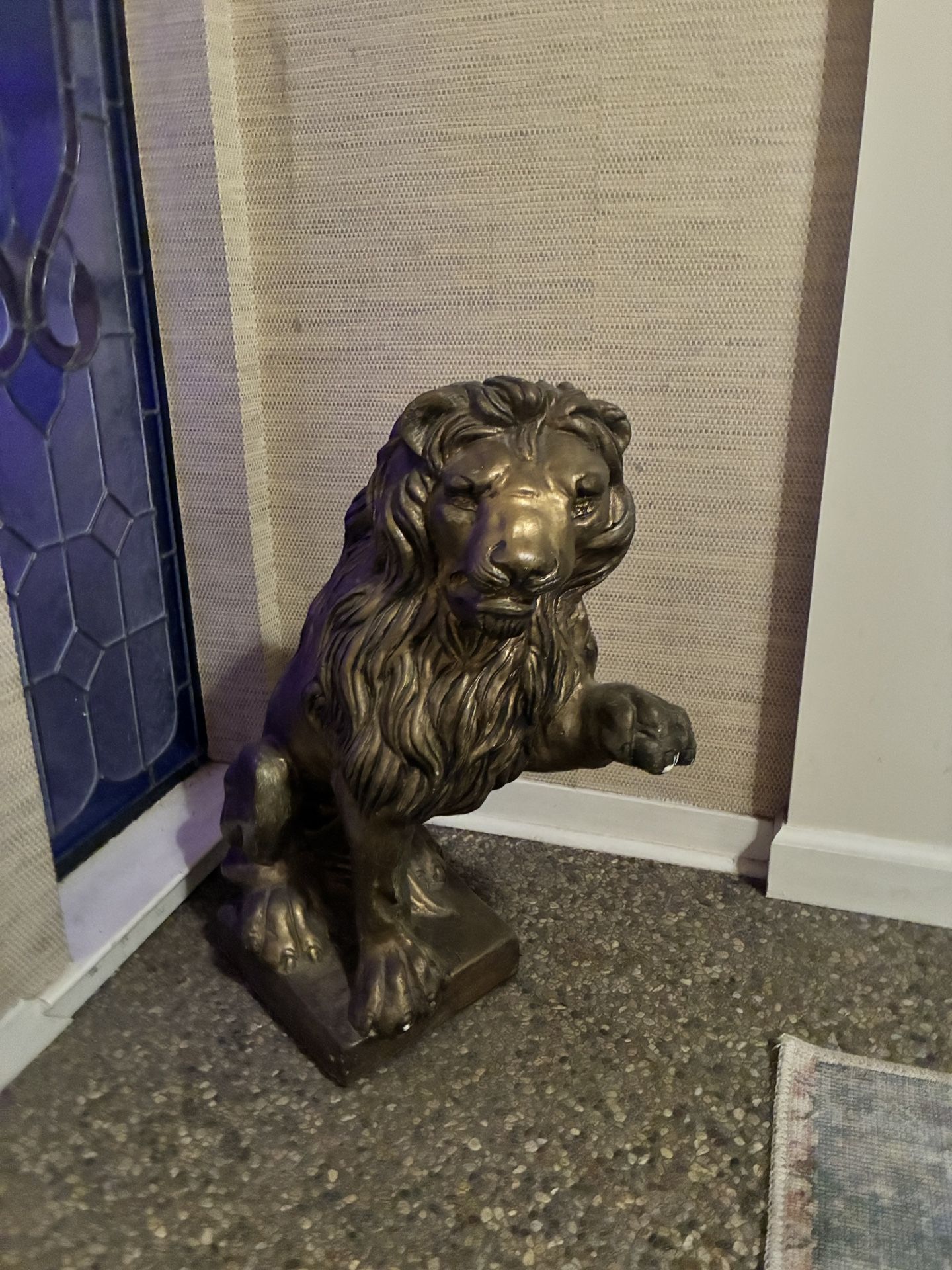 Gold Lion Statue