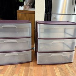 2 Plastic Dressers 
