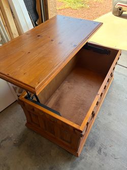 Coffee Table / Solid Wood Storage Chest Trunk