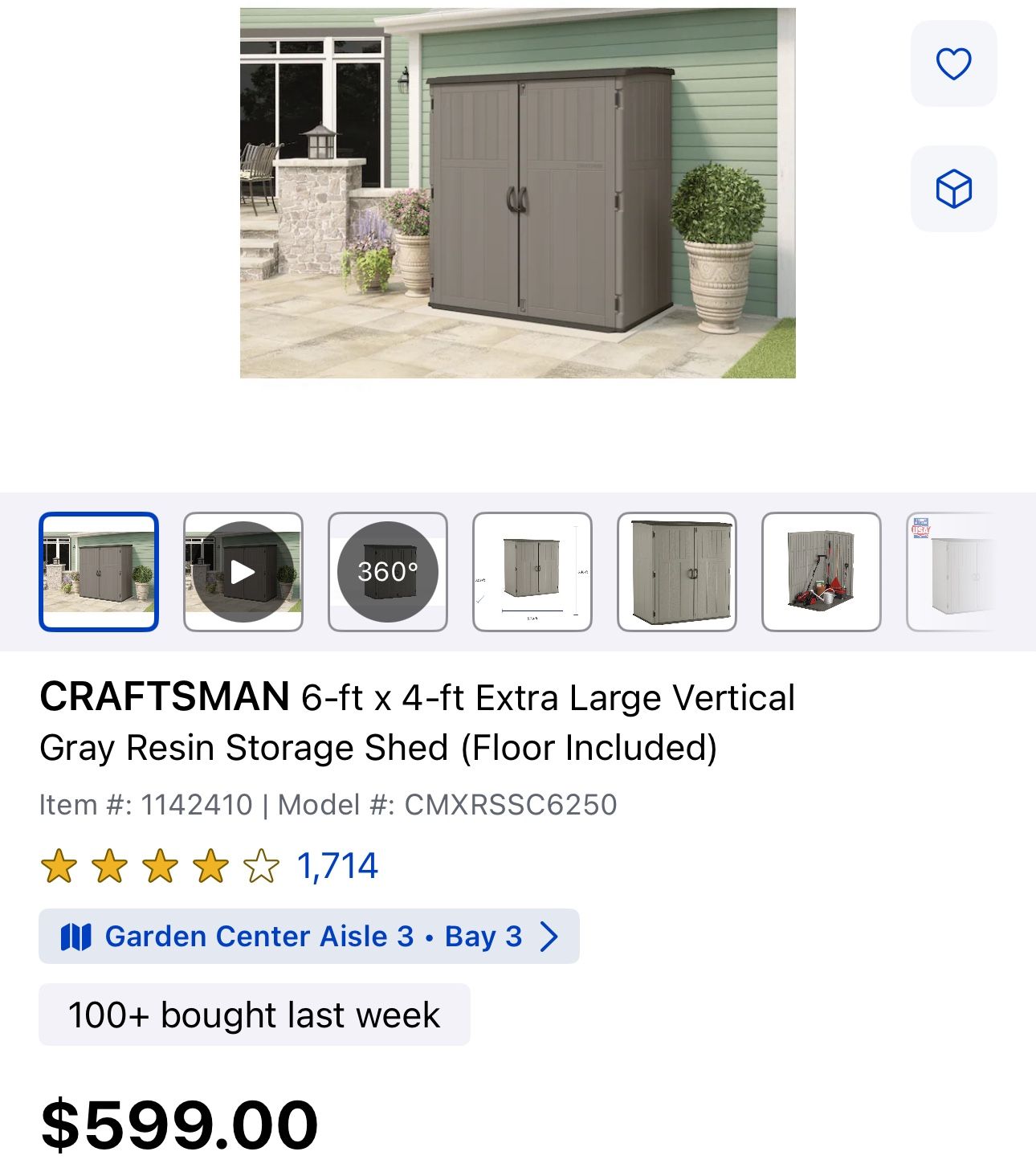Craftsman Storage Shed