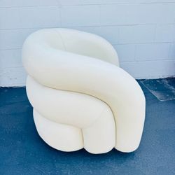 Coyle Artificial Leather Swivel Barrel Chair