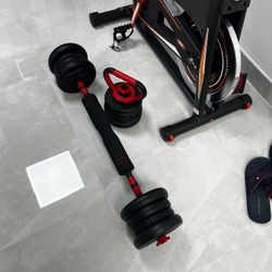 Exercise Bike Plus Weight Set 