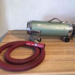 Vintage Antique Royal Modern Mid Century Design Canister Vacuum Cleaner On Wheels