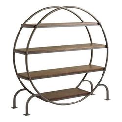 ROUND Burnt-Alder Bookcase WORLD MARKET Rustic wood