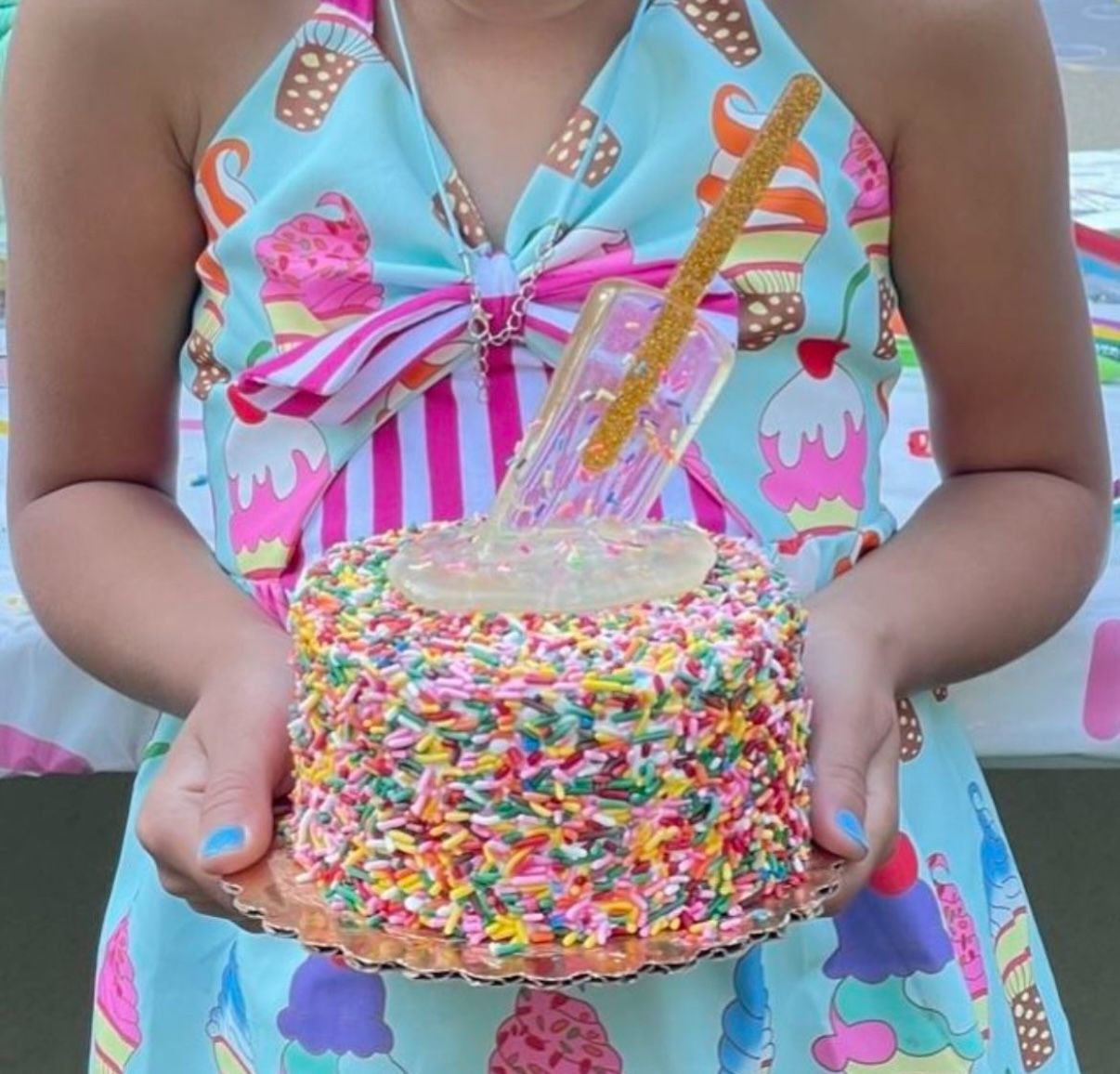 Adorable SPRINKLES Popsicle Birthday Cake Topper