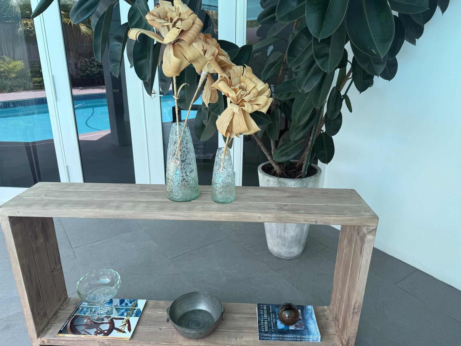 Wood Console Table