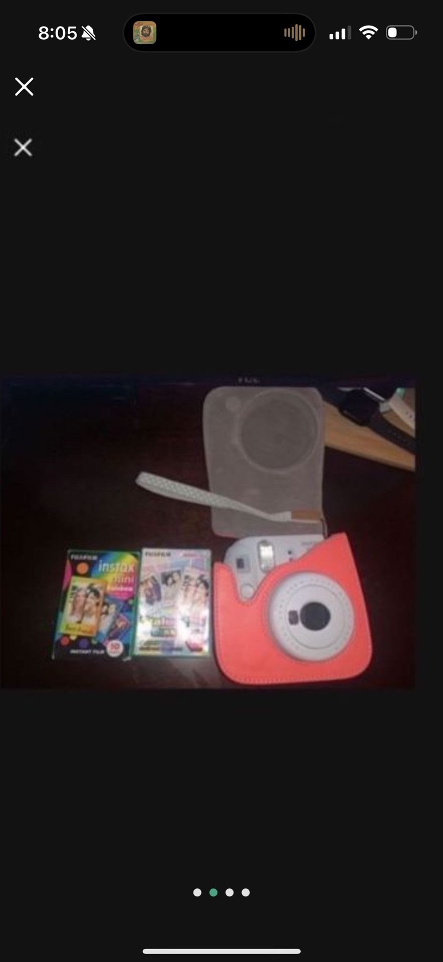 Fujifilm Instax Mini 9 Smokey White With Film Expired & Case