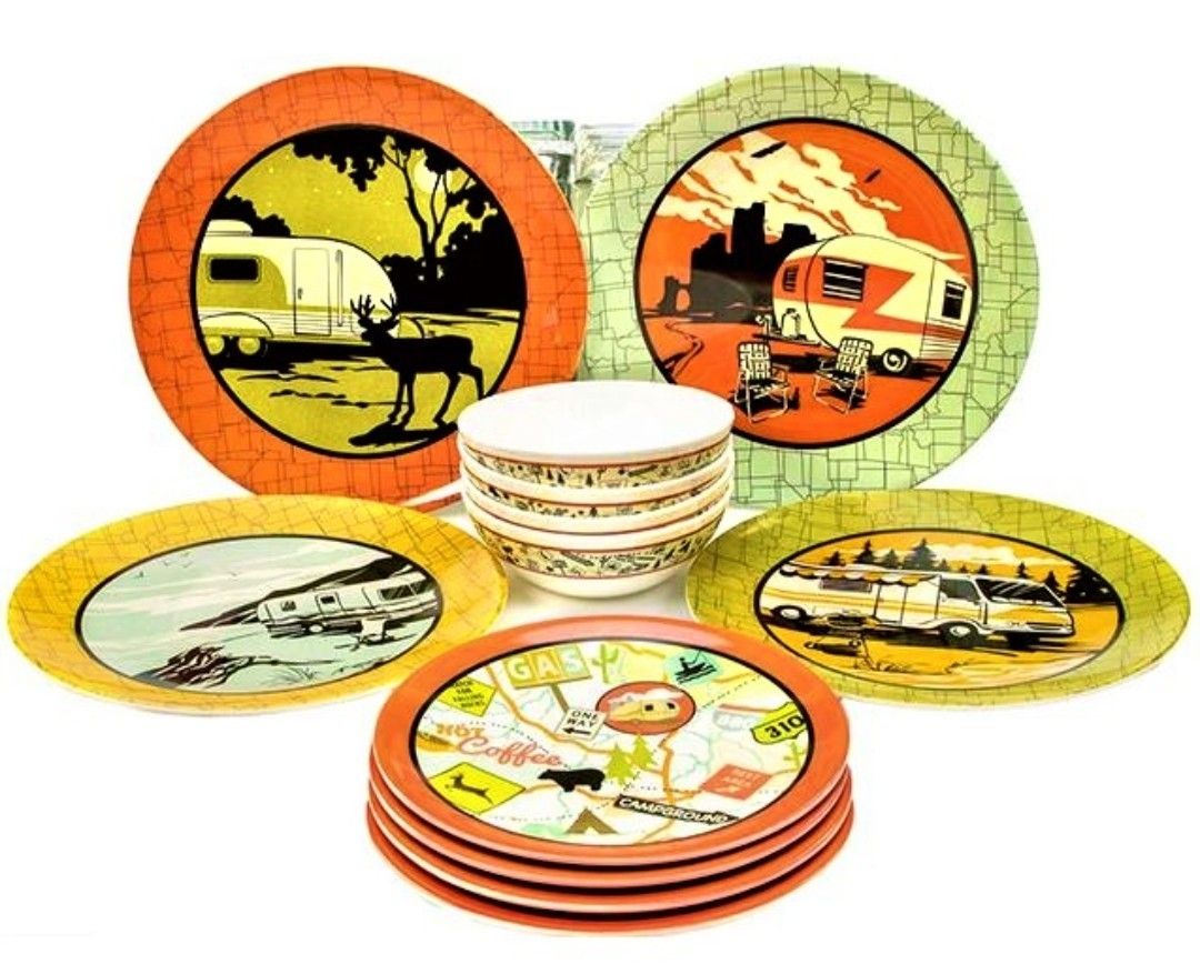 Camp Casual 12 Piece Dishes Set