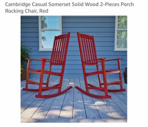 Red rocking chairs