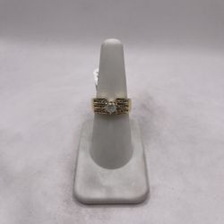 14kt Gold Diamond Engagement Style Band