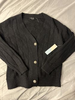 NWT Witty Fox Young Contemporary Black Cardigan