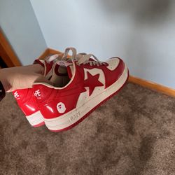 Bapestas Patent Leather Red