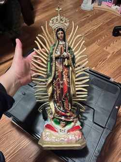 Virgen De Guadalupe Statue 17" Height