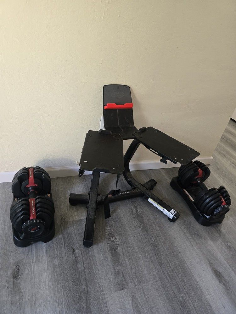 Bowflex Adjustable Dumbells, Gym Equipment, Weights