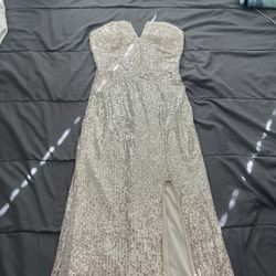 Strapless Ombré Sequin Dress