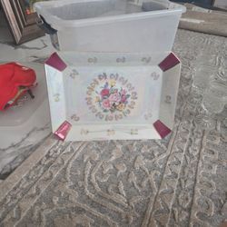 Vintage  Classic Japanese Porcelain SERVING PLATERS LARGE FLORAL design 