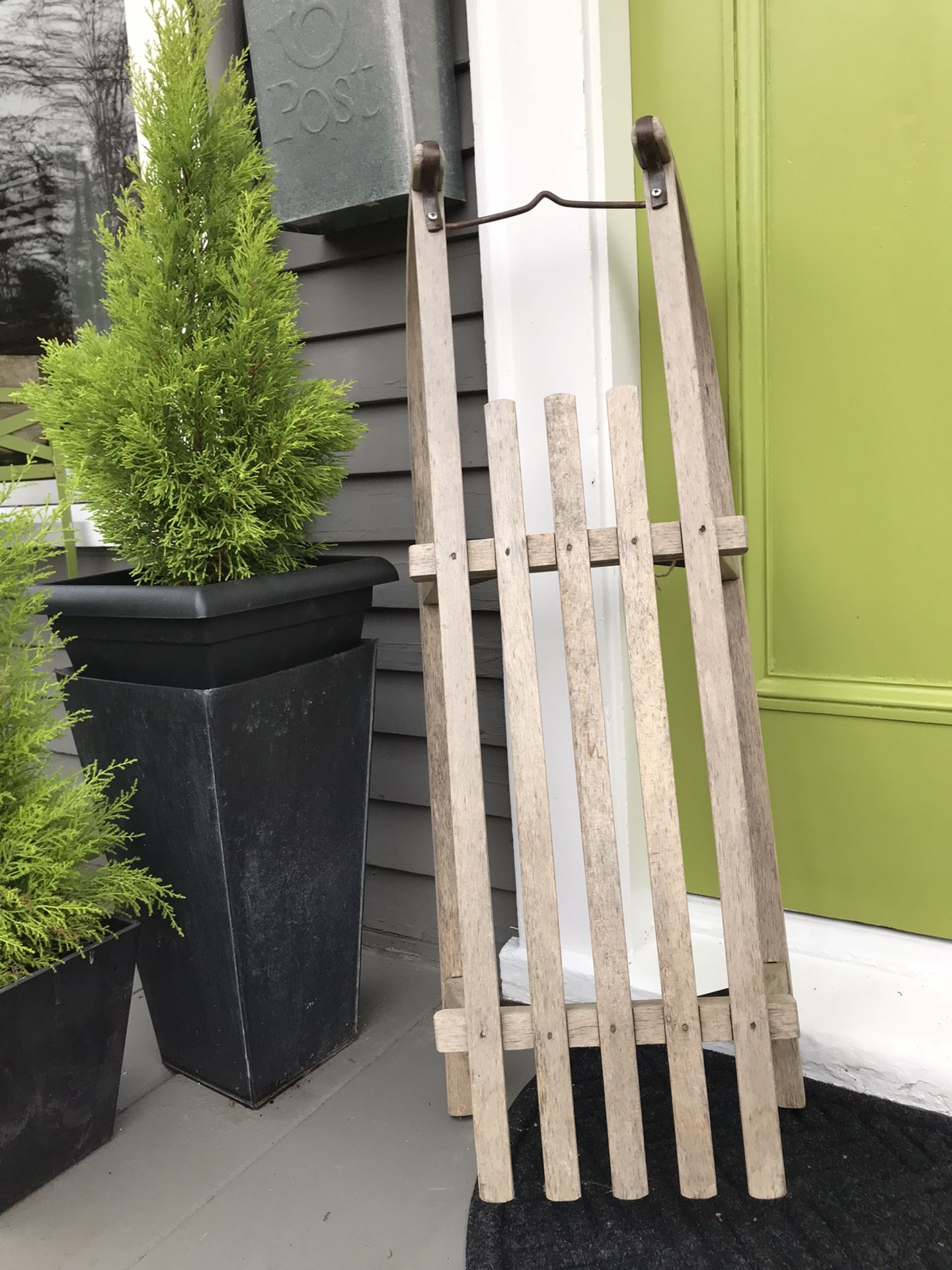 Vintage 40” Wood Sleigh