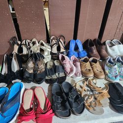 Different Variety Of Shoes Boots Sandals Working Boots 