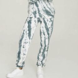 Good American Green Blue Tie-Dye Sweats Joggers