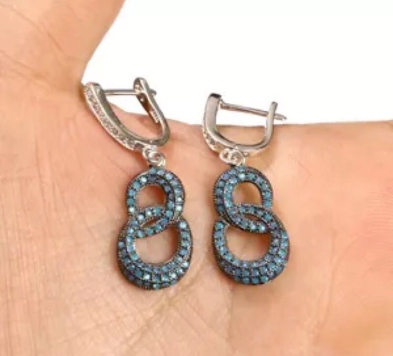925 Sterling Silver, Turkish Turquoise, Earrings