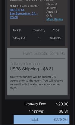 Escape  ticket (Saturday )