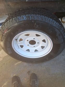 Trailer tire and rims